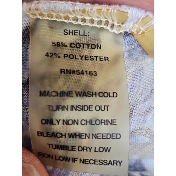 ALK Women's M Calvin Klein Sheer Rose Themed Studded SS V-Neck tee T-Shirt Top - Picture 6 of 6